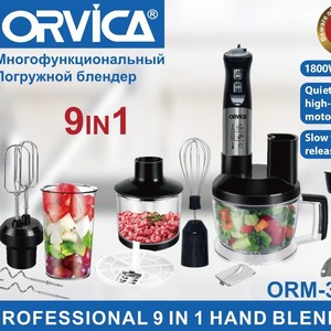 Robot culinaire multifonctionnel portable ORVICA, norme européenne transfrontalière, pour préparation de repas pour bébés, mixeur, extracteur de jus, hachoir à viande - Product Image 3