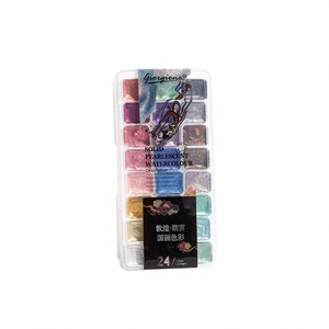 Juego de Pinturas de Acuarela Sólidas Giorgione en Caja de PVC, 24 Colores Perlados de 3 ml para Papel/Lienzo - Product Image 2