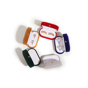 Wedding engagement lưu trữ Organizer hiển thị món quà nhung đôi hộp nhẫn trang sức bao bì trường hợp - Product Image 6