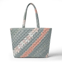Nouveau sac fourre-tout pour femme imprimé sur mesure, style hawaïen, matelassé, ouvert, personnalisé, grande capacité, en polyester souple