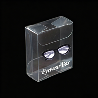 Boîtes d'emballage pour lunettes en PET transparent personnalisées en gros, étuis en plastique transparents personnalisables pour l'affichage et le rangement des lunettes
