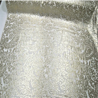 Tissu de Soie Coloré Islamique Vintage Coffre-fort Bosky Georgette Soie Lurex Tissu Paislay Métallique Blanc Tissu