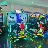 Nouveau simulateur de course interactif à deux joueurs pour borne d'arcade, construction en fer et acrylique, certifié CE, prise en charge de la langue anglaise