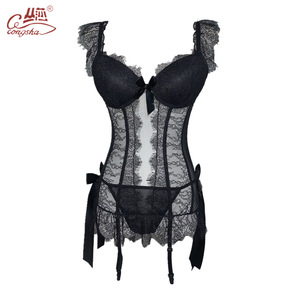 Conjunto de lencería sexy de Congsha, con medias negras, un uniforme y un look de lencería seductor y sensual. También incluye un - Product Image 5