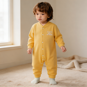 <span class=keywords><strong>Pijama</strong></span> Enterizo de Poliéster Viscosa Estampado Cálido para Bebé Recién Nacido, Otoño-<span class=keywords><strong>Invierno</strong></span>, con Cierre de Botones, Unisex, para Gatear - Product Image 1