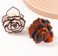 Süße Rosenblüten-Prinzessin Haarspange Kleine Plastik Modische Haaraccessoires für Hochzeit Schulanfang & Neujahr