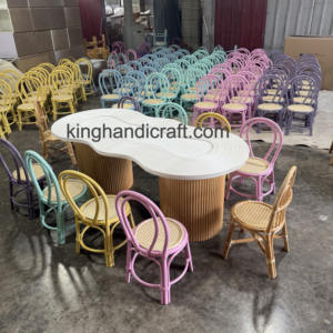 Silla de mimbre natural hecha a mano, asientos de mimbre estilo Montessori para habitación de niños, venta al por mayor - Product Image 2