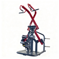 Vente Fabricant : Machine de tirage vertical X à charge par plaques, avec revêtement électrostatique anti-corrosion, pour la musculation