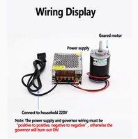 DC 220V 3500 tr/min haute vitesse 3420 DC 30W Miniature moteur à vitesse réglable axe Long avec pont redresseur peut CW CCW
