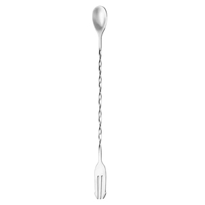 Herramienta de barra de acero inoxidable de 32cm para café, helado, fruta, palo giratorio, mezcla, agitación, azúcar, cucharas de té, tenedor, Metal duradero - Product Image 4