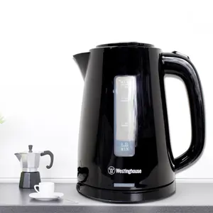 热销酷触0.8L家用黑色塑料水壶电源线煮咖啡热水电热水壶