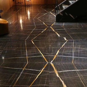Mármol Laurent Negro Dorado, Fabricantes Directos, Mesa de <span class=keywords><strong>Bar</strong></span> Personalizada, Baldosas para Piso, Piedra Natural - Product Image 3