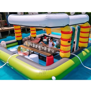 บาร์สระว่ายน้ำเป่าลมทำจากวัสดุ PVC ได้รับการรับรองมาตรฐาน CE รับน้ำหนักได้มากกว่า 500 กก. สำหรับงานปาร์ตี้ บาร์สระว่ายน้ำเป่าลม - Product Image 1