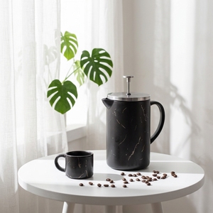 Iniu — café en céramique noire, presse française avec logo, design moderne de haute qualité, pour hôtel et maison - Product Image 4