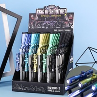 Pulpen Tema Senapan Sniper Grosir; Pulpen Gel Pelajar Kreatif Berwarna-warni dengan Garis Pandu yang Menyala dalam Gelap