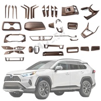 Ensemble d'autocollants de garniture intérieure en grain de bois ABS, accessoires de décoration de voiture pour Toyota RAV4 Wildlander 2020-2021