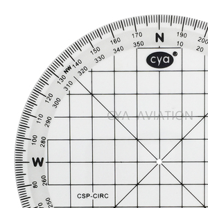 Clear Lexan Thước Đo Góc Tròn Bền Bỉ Máy Vẽ Đồ Dùng Hàng Không Cho Học Sinh Phi Công 360 Độ Để Kiểm Tra FAA - Product Image 3