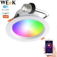 Đèn Trần Thông Minh Flush Mount LED WiFi Tương Thích Với Alexa Google Nhà Có Thể Điều Chỉnh Độ Sáng Cấu Hình Thấp Xung Quanh Ánh Sáng Lịch Thi Đấu