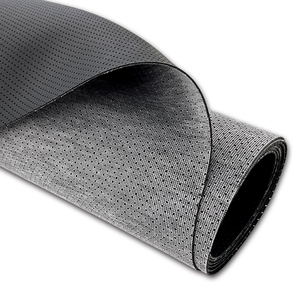 Thoáng Khí Nhân Tạo Faux Đục Pinhole Da Tổng Hợp Đấm Nửa Lỗ PVC Da Cho Xe Tay Lái - Product Image 1