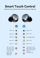 Écouteurs sans fil intra-auriculaires JL LED avec subwoofer stéréo 5.3, réduction de bruit ENC, étanchéité IPX4, design sportif, son Hi-Fi premium