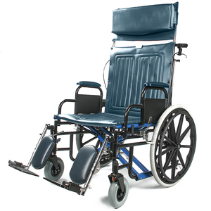 Silla de Ruedas reclinable manual para adultos, ligera, de aluminio, con respaldo alto, 28 pulgadas, precio de fábrica - Product Image 4