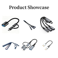 Cable de Extensión Corto USB3.0 OTG, Conector USB A Macho a Hembra, Cable Mini Trenzado de Nailon para Laptop y Memoria USB