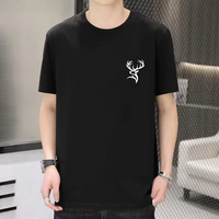 T-shirt décontracté pour homme, coupe ample, 220 grammes, confortable, avec motif personnalisé, en tissu uni, teinture unie, vente chaude, vente en gros