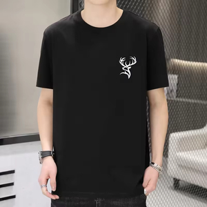 <span class=keywords><strong>เสื้อยืด</strong></span>ออกกำลังกายทรงบ็อกซี่สำหรับผู้ชาย น้ำหนัก 220 กรัม ขายส่ง <span class=keywords><strong>เสื้อยืด</strong></span>ลำลองผ้าเรียบสีพื้น พิมพ์ลายได้ตามสั่ง สวมใส่สบาย ขายดี - Product Image 4