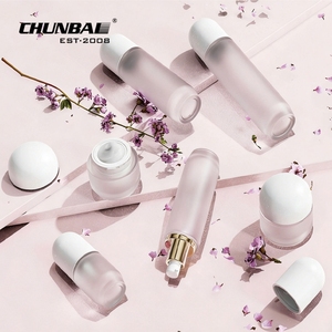Emballage de luxe pour soins de la peau, flacons et pots en verre dégradé rose givré de 100 ml pour toner et sérum - Product Image 5
