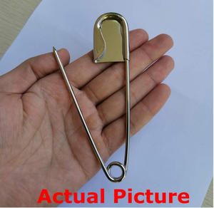 Alfinetes de Segurança Jumbo de Aço Inoxidável de 5 Polegadas, Cor Prata, para Lavanderia, Cobertores, Chaveiros, Uso Externo - Product Image 5