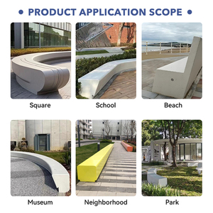 Professional Custom Manufacturing Decoration Outdoor Long Seat Commercial Public Park <strong>Garden</strong> Chair <strong>Concrete</strong> Patio <strong>Bench</strong> - Product Image 3