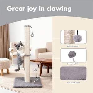 <span class=keywords><strong>Arbre</strong></span> <span class=keywords><strong>à</strong></span> <span class=keywords><strong>chat</strong></span> moderne et abordable en sisal crème, avec structure d'escalade, tour d'activités en corde de sisal et <span class=keywords><strong>grande</strong></span> maison de jeu pour chats de <span class=keywords><strong>grande</strong></span> <span class=keywords><strong>taille</strong></span> - Product Image 3