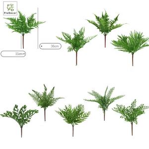 بسعر الجملة نبات سرخس صناعي ناعم بلاستيك محاكاة خضرة خضراء بأوراق ثلجية للاستخدام في الهواء الطلق للمناسبات المنزلية - Product Image 4