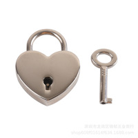 Vente chaude Petit Cadenas En Forme De Coeur En Métal Mini Serrure avec Clé pour Boîte À Bijoux Boîte De Rangement Journal Livre