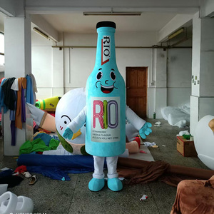 Disfraces de Mascota de Cosplay de dibujos animados, disfraces de Mascota de personaje con logotipo personalizado para adultos, botella de cerveza de talla grande - Product Image 2