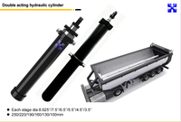 Nouveau vérin hydraulique télescopique à double action en acier pour levage et basculement de charges lourdes, pour roulements de camion (non standard)