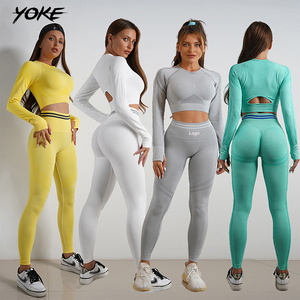 YOKE <span class=keywords><strong>Conjuntos</strong></span> Deportivos Personalizados para <span class=keywords><strong>Mujer</strong></span>, Ropa <span class=keywords><strong>de</strong></span> Entrenamiento, Leggings <span class=keywords><strong>de</strong></span> Manga Larga, <span class=keywords><strong>Conjuntos</strong></span> <span class=keywords><strong>de</strong></span> Gimnasio sin Costuras, Conjunto <span class=keywords><strong>de</strong></span> <span class=keywords><strong>Yoga</strong></span> - Product Image 2