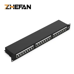 ZHEFAN Cat5e Cat 6 UTP 6 Network مع Rj 45 48 ميناء حجر الزاوية 6 24 Port العلامة التجارية Keystone 24 Port