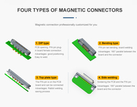 Venta directa de fábrica 2A conector de 3 pines macho hembra magnético 12V Cable de carga conector magnético para placa Pcb