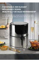 Friteuse à Air numérique 5l en acier inoxydable, cuisson antiadhésive à écran tactile numérique