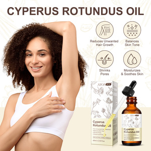 Venta al por mayor de etiqueta privada, 60ml, hidratante, reduce los poros, reduce el crecimiento del vello no deseado, aceite Cyperus Rotundus para depilación de la piel - Product Image 2