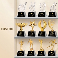 Coupe de trophée en métal multi-design personnalisée plaquée or avec gravure personnalisée pour les événements sportifs et les récompenses d'entreprise
