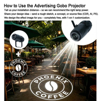 Projecteur LED 40W personnalisé avec logo Gobo, lumière publicitaire pour DJ, fête, club, café, bars