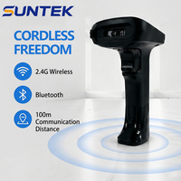Escáner de Código de Barras Inalámbrico SUNTEK 2.4G para Comercios y Supermercados
