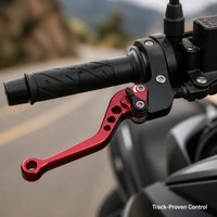 Leviers en aluminium réglables pour moto, kit de leviers d'embrayage et de frein CNC à 6 positions avec finition anodisée résistante à la corrosion