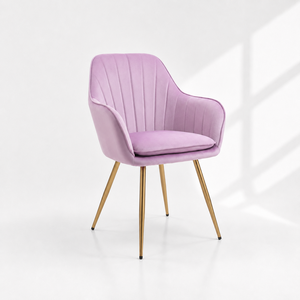 DM Velours gris foncé moderne 360 °   Fauteuil pivotant avec pieds en métal pour chambre à coucher et salon - Product Image 2