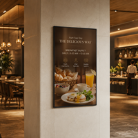 Écran publicitaire LCD commercial de 65 pouces, affichage numérique mural de luxe pour hall d'hôtel, promotionnel, à quatre bords égaux