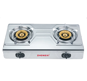 Gang đôi Burner Bếp <span class=keywords><strong>gas</strong></span> với tự động LPG đánh lửa ngoài trời bảng Top ckd Kit - Product Image 1