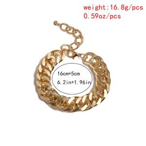 Bracelets Vintage en acier inoxydable, nouvelle collection, pour hommes et femmes, bijoux cadeaux, or, <span class=keywords><strong>argent</strong></span>, bordure cubaine, chaîne à maillons - Product Image 6
