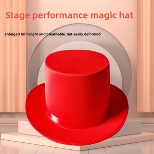 Sombrero <span class=keywords><strong>de</strong></span> Copa Colorido Clásico <span class=keywords><strong>de</strong></span> Satén y Fieltro para Magos, Ideal para Circo, Espectáculos, Carnaval y Disfraces - Product Image 2